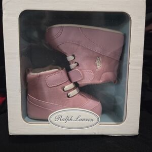 Ralph Lauren Light Pink-Nylon Barnes Boots